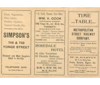 Time Table Metropolitan Street Railway Company