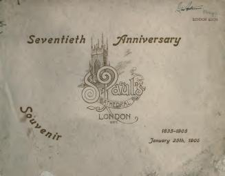 Seventieth anniversary, St. Paul's Cathedral, London, Ont., 1835-1905 : January 25th, 1905