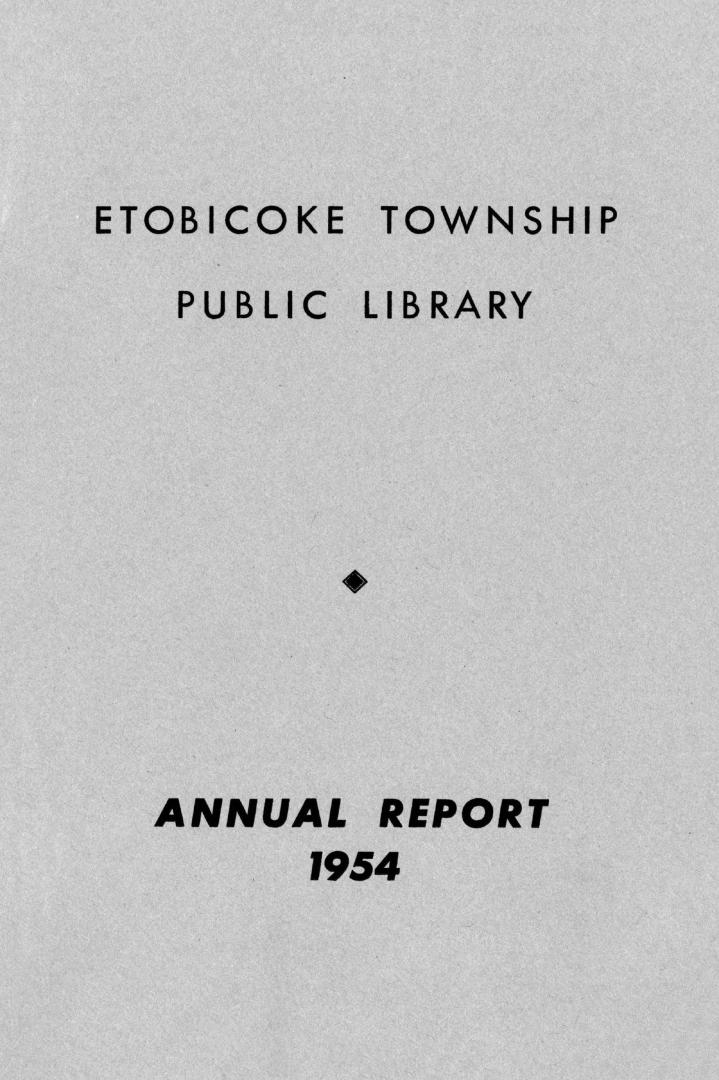 Etobicoke Public Library. Annual Report 1954