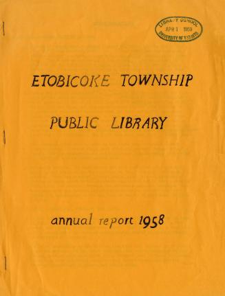 Etobicoke Public Library. Annual Report 1958