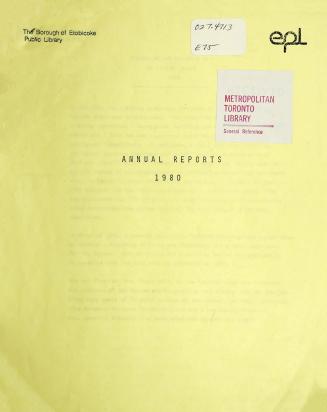 Etobicoke Public Library. Annual Report 1980