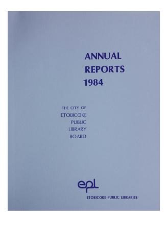 Etobicoke Public Library. Annual Report 1984