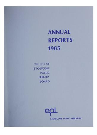 Etobicoke Public Library. Annual Report 1985