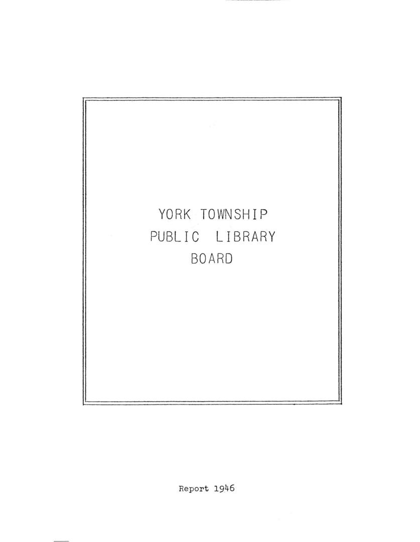 York Public Library (Ont.). Annual report 1946