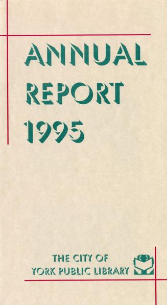 York Public Library (Ont.). Annual report 1995