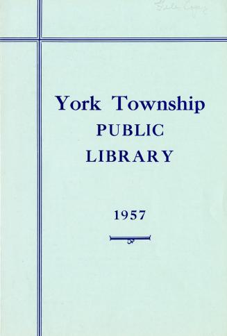 York Public Library (Ont.). Annual report 1957
