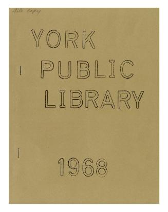 York Public Library (Ont.). Annual report 1968