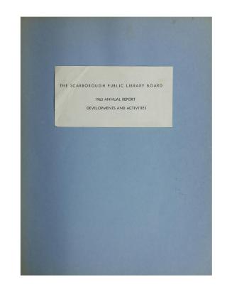 Scarborough Public Library (Ont.). Annual report 1965