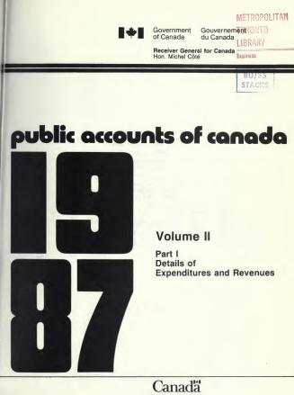 Public accounts of Canada, 1987, v