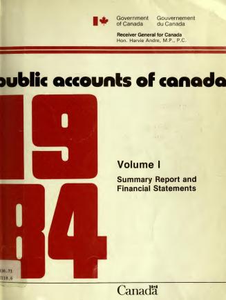Public accounts of Canada, 1984, v
