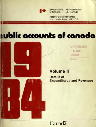 Public accounts of Canada, 1984, v