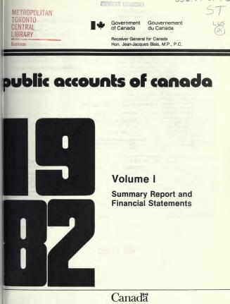 Public accounts of Canada, 1982, v