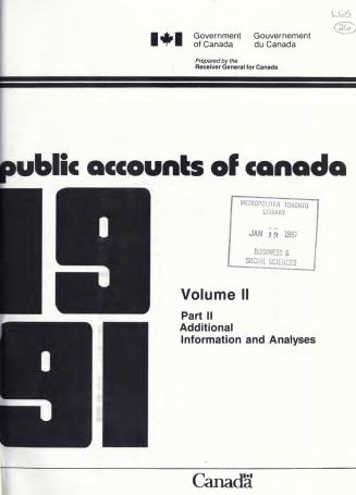 Public accounts of Canada, 1991, v
