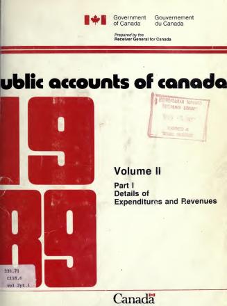 Public accounts of Canada, 1989, v