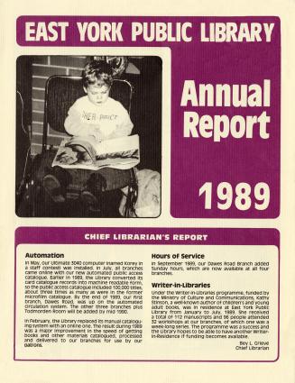 East York Public Library (Ont.). Annual report 1989