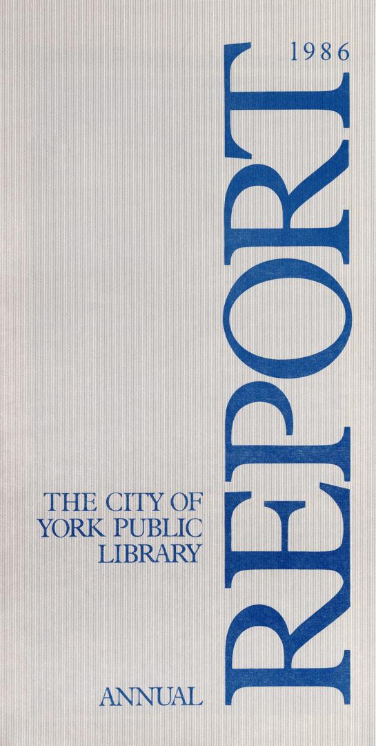 York Public Library (Ont.). Annual report 1986