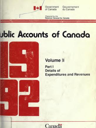 Public accounts of Canada, 1992, v