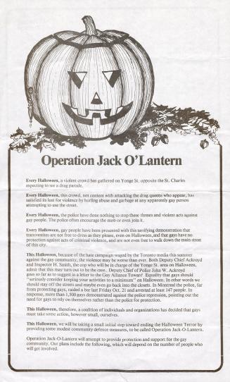 A poster featuring an illustrated carved pumpkin.
