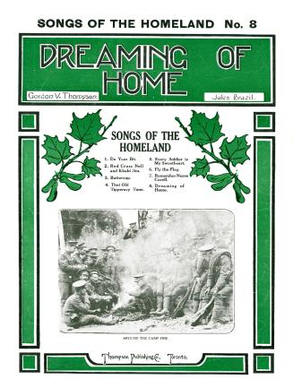Cover features: title and composer information; list of songs in the Dreaming of homeland serie ...