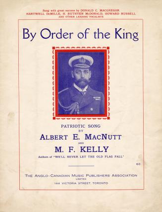 Cover features: title and composer information; inset facsimile photograph of George V, King of ...