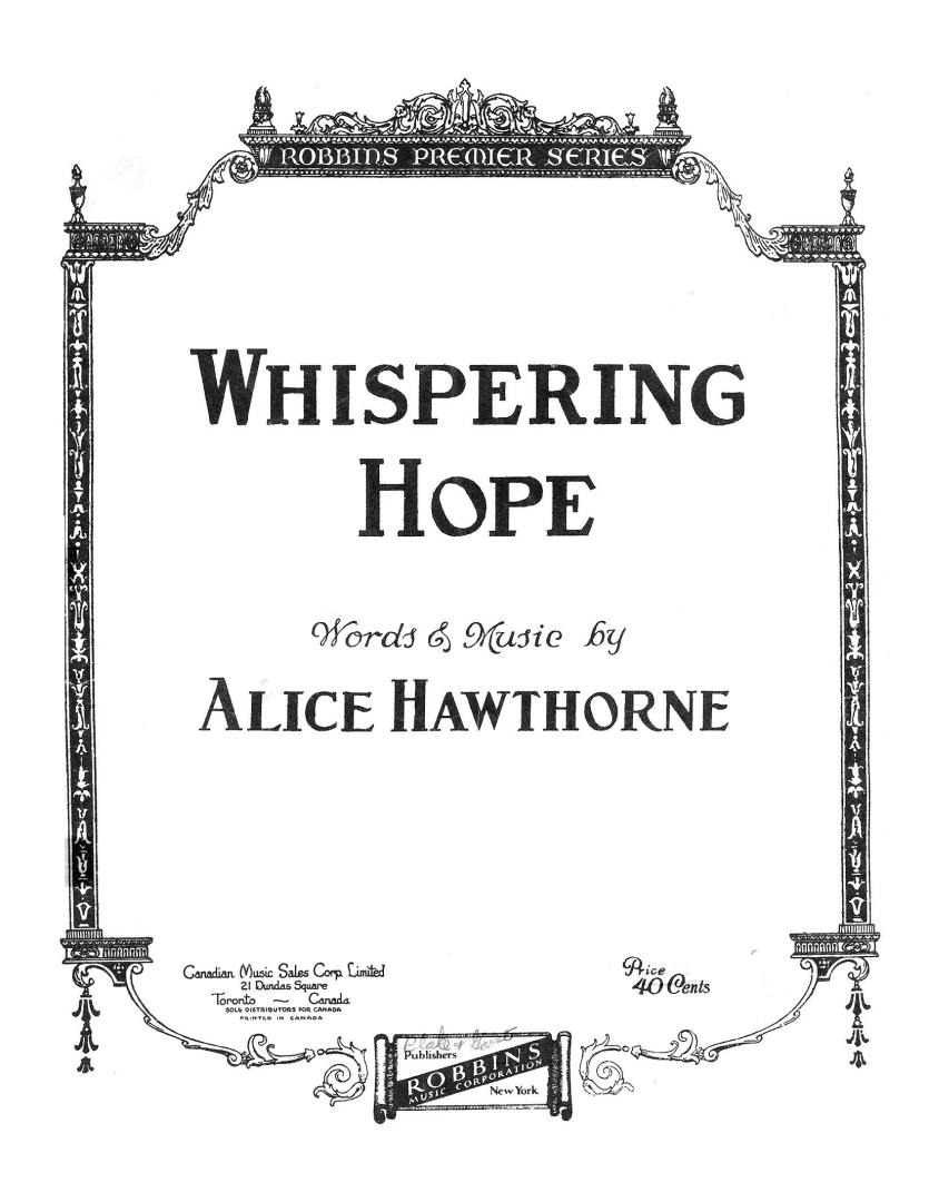 Cover features: title and composer information within decorative border frame (black ink on unc ...