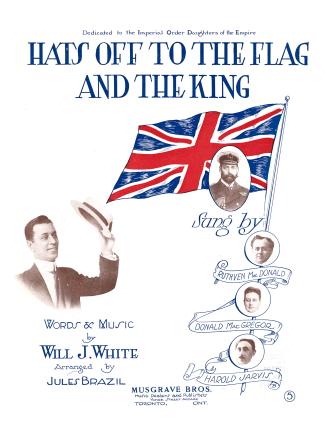 Cover features: title and composer information; drawing of Royal Union Flag (blue, red, and whi ...