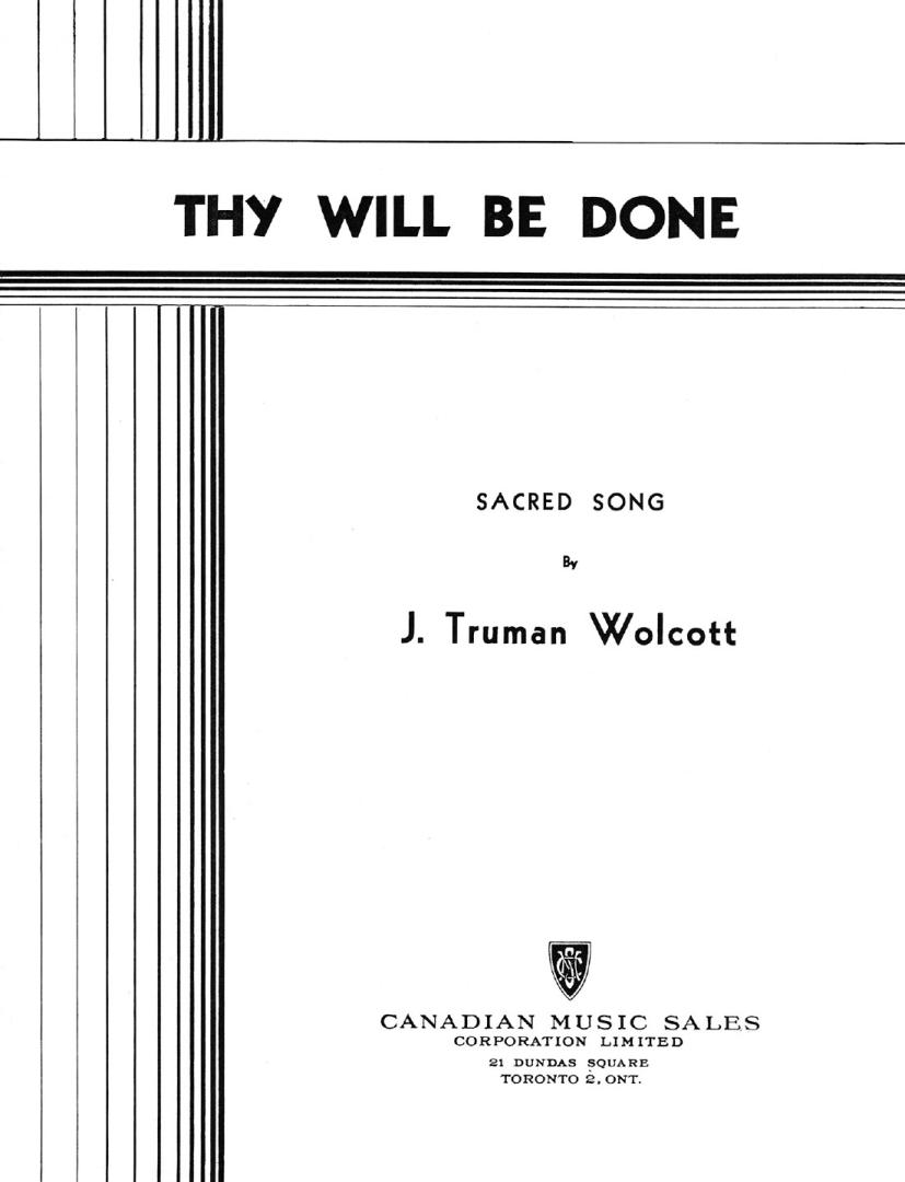 Thy will be done : sacred song