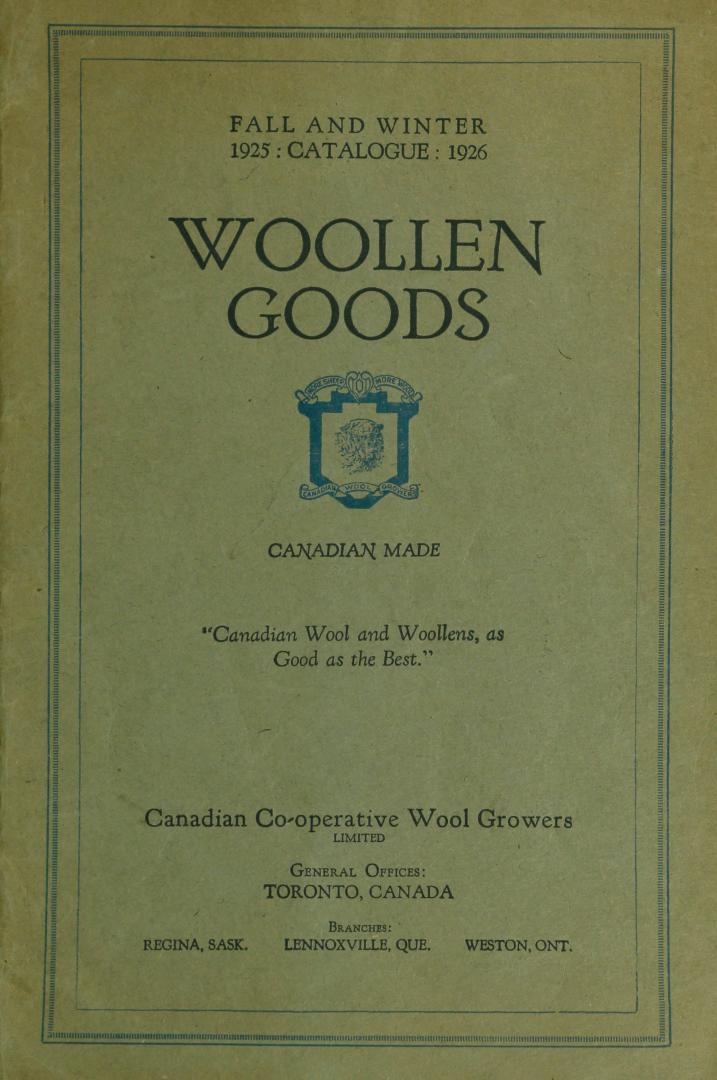 Catalogue of fine woollen goods 1927/1928: fall/winter