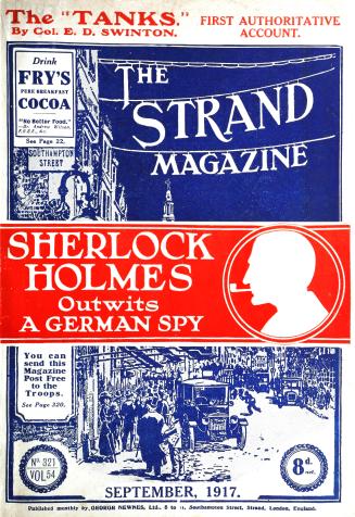 The Strand; outwits a German spy