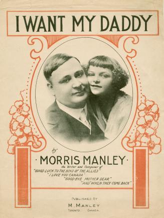 Cover features: title and composition information; inset facsimile photograph of Morris Manley  ...