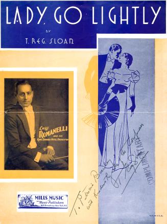 Cover features: title and composition information; drawing a man and woman in formal evening we ...