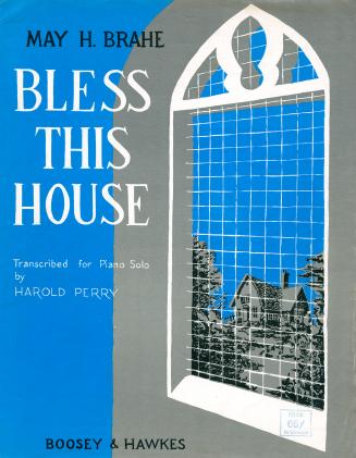 Cover features: title and composition information beside drawing of house seen through a church ...