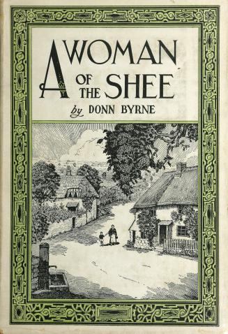 Cover depicts a woman holding a child's hand on a road between thatch-roofed cottages.