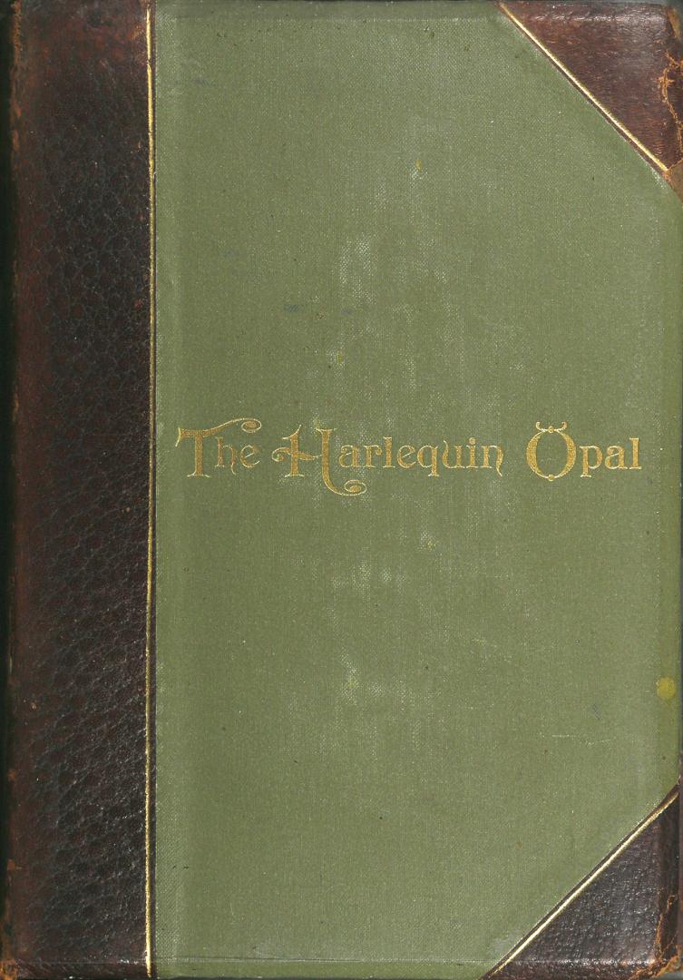 Green and brown leather-bound book. Title on front in gold text. 