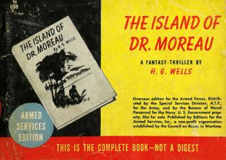 Red and yellow paper cover with a small black and white picture of a different edition of the I ...