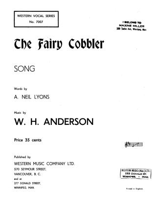 The fairy cobbler