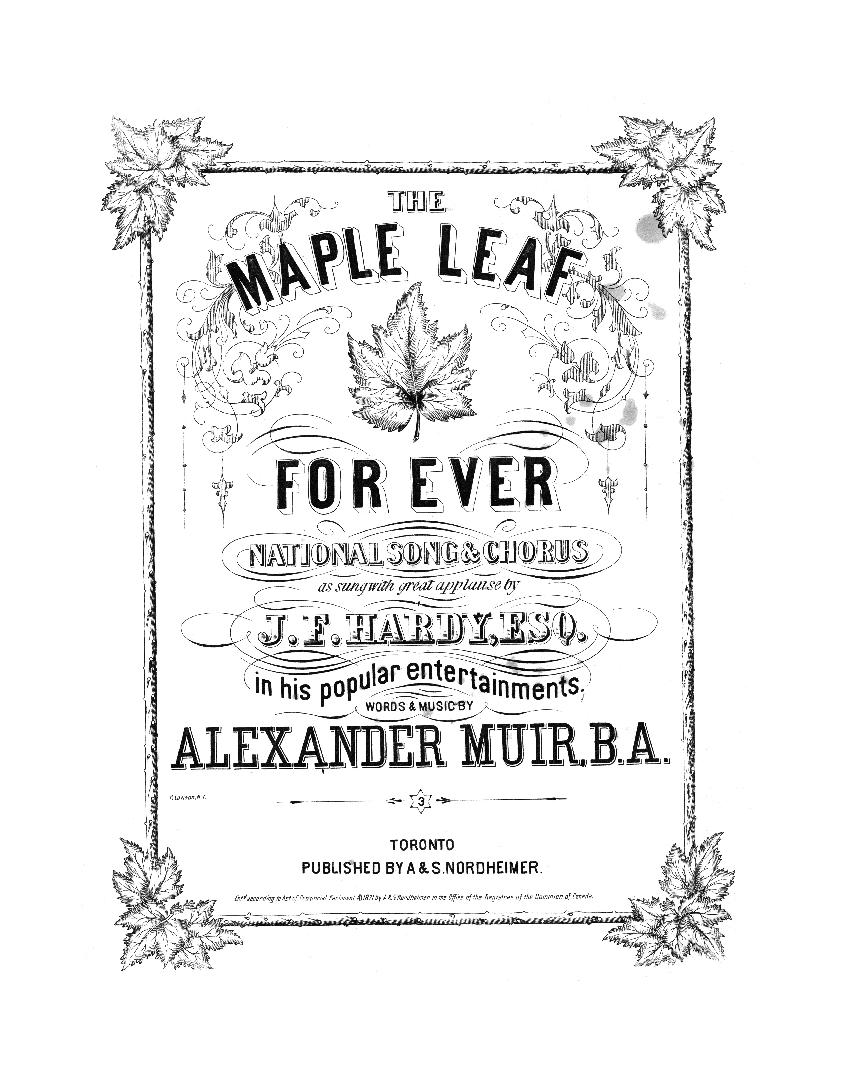 Cover features: title and composition information with decorative framing and maple leaf embell ...