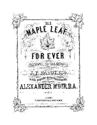 Cover features: title and composition information with decorative framing and maple leaf embell ...