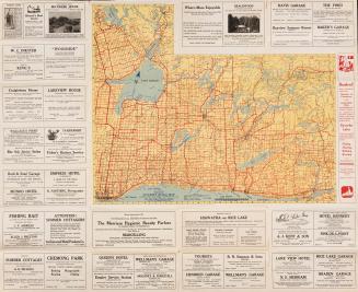 Guidal indexed four color tourist road map 