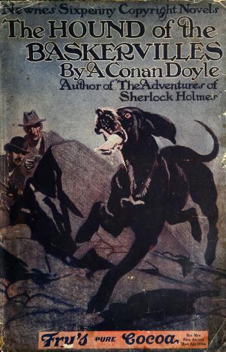 Title at top of page with illustration of the hound of the Baskervilles at the bottom. Hound is ...