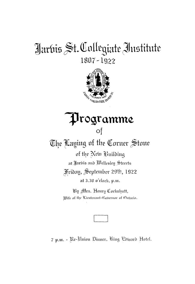 Jarvis Collegiate Institute crest