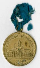 Coin depicting image of Crystal Palace at the Toronto Industrial Exhibition (Canadian National  ...