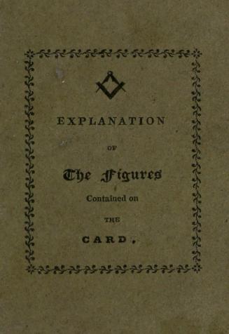 Booklet with text reading "Explanation of the figures contained on the card."