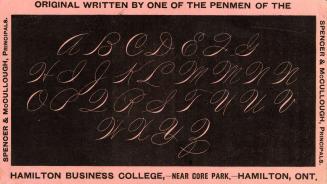 Hamilton Business College, Spencer & McCullough, Principals