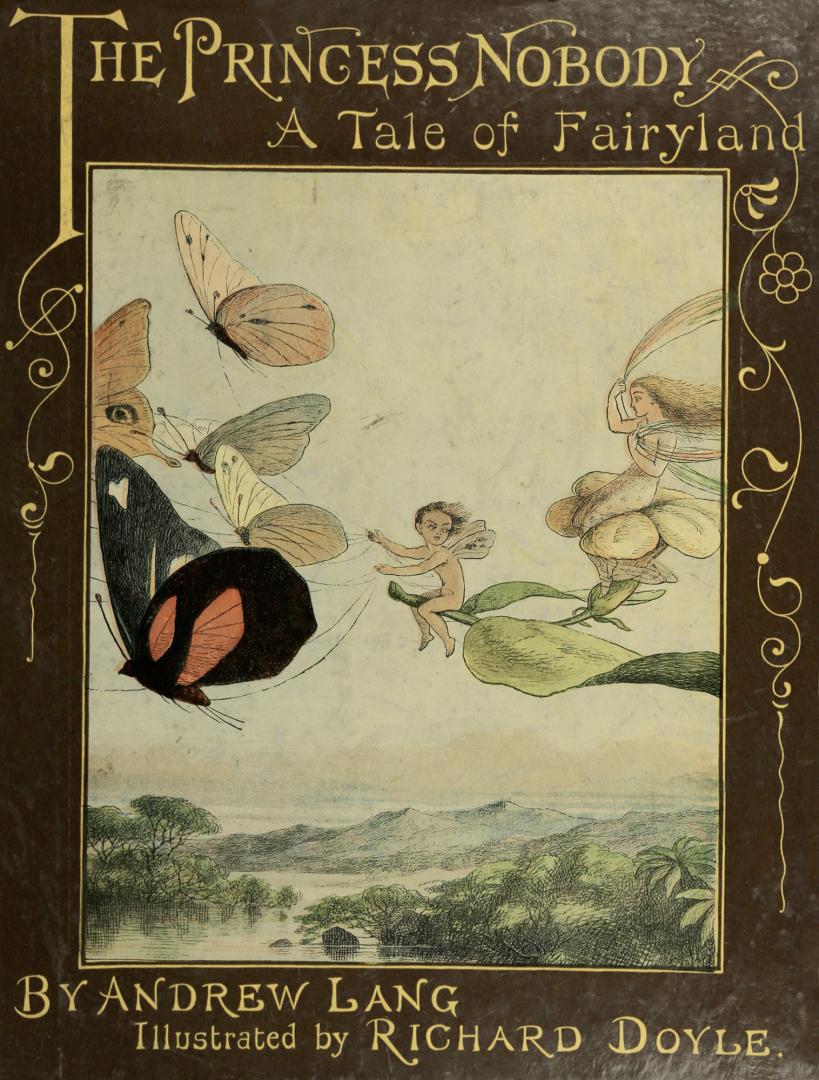 Book cover adorned with illustration of two fairies sitting on a leaf being pulled by butterfli ...