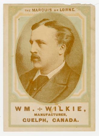 Colour trade card advertisement depicting an illustration of The Marquis of Lorne. Caption stat ...