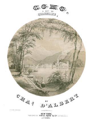 Cover features: title and composition information in decorative script; central drawing of a vi ...