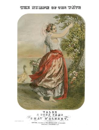 Cover features: title and composition information; prominent drawing of a woman in a flowing dr ...