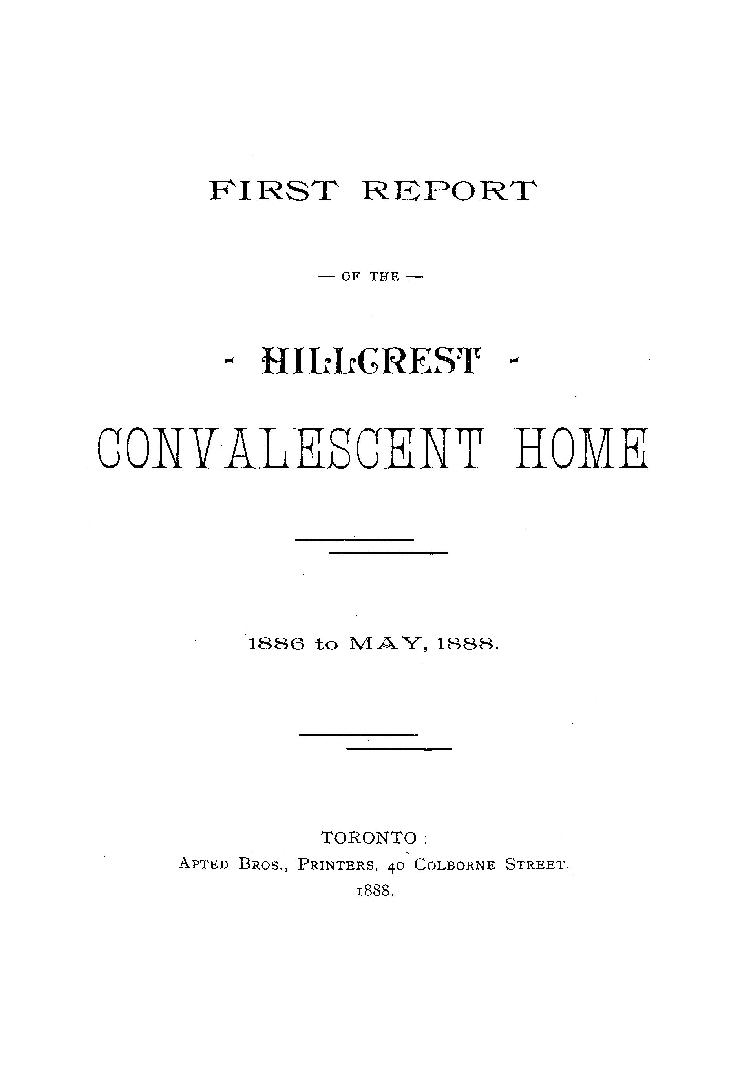 Coloured cover with title of each report. 