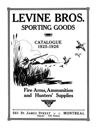 Sporting goods: catalogue, 1925-1926: fire arms, ammunition and hunters' supplies